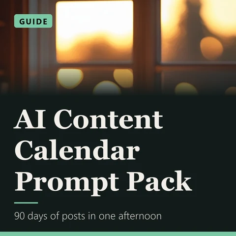 AI Content Calendar Prompt Pack cover