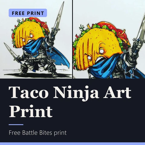 Taco Ninja Art Print cover