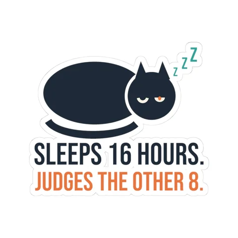 Judging Cat Sticker cover