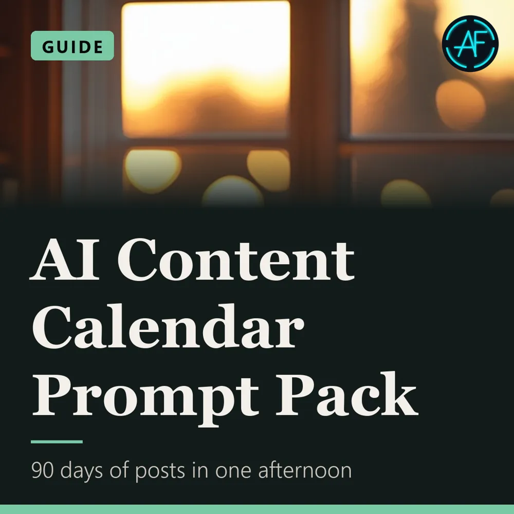 AI Content Calendar Prompt Pack, view 1 of 2