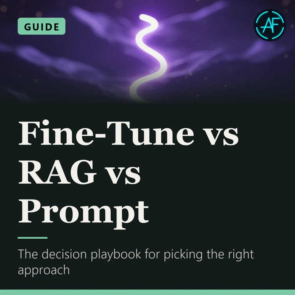 Fine-Tune vs RAG vs Prompt, view 1 of 2