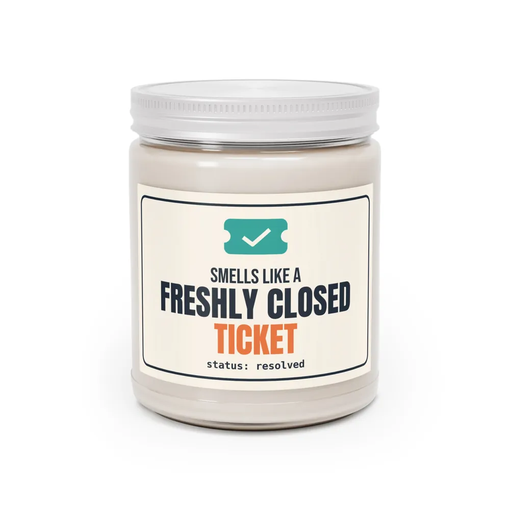 Freshly Closed Ticket Soy Candle, view 1 of 6